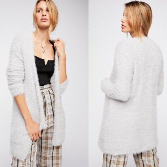 Free People Faux Fur Cardigan - Picture 1 of 9
